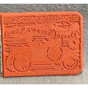 Vintage Car Rubber Stamp By David & Sons